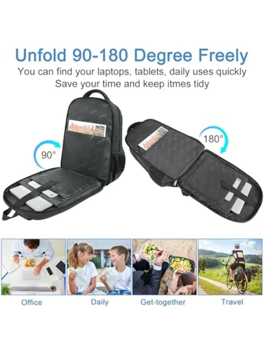 Insulated Lunch Backpack 18 Laptop Travel Cooler Bag TSA Carry On Work Pack
